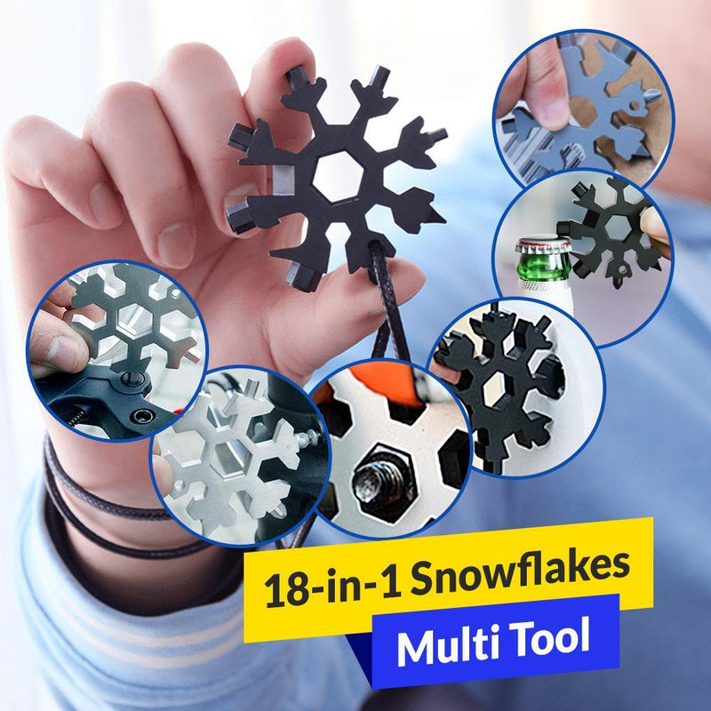 MultiTool - 18-in-1-Edelstahl-Schneeflocken-Multitool